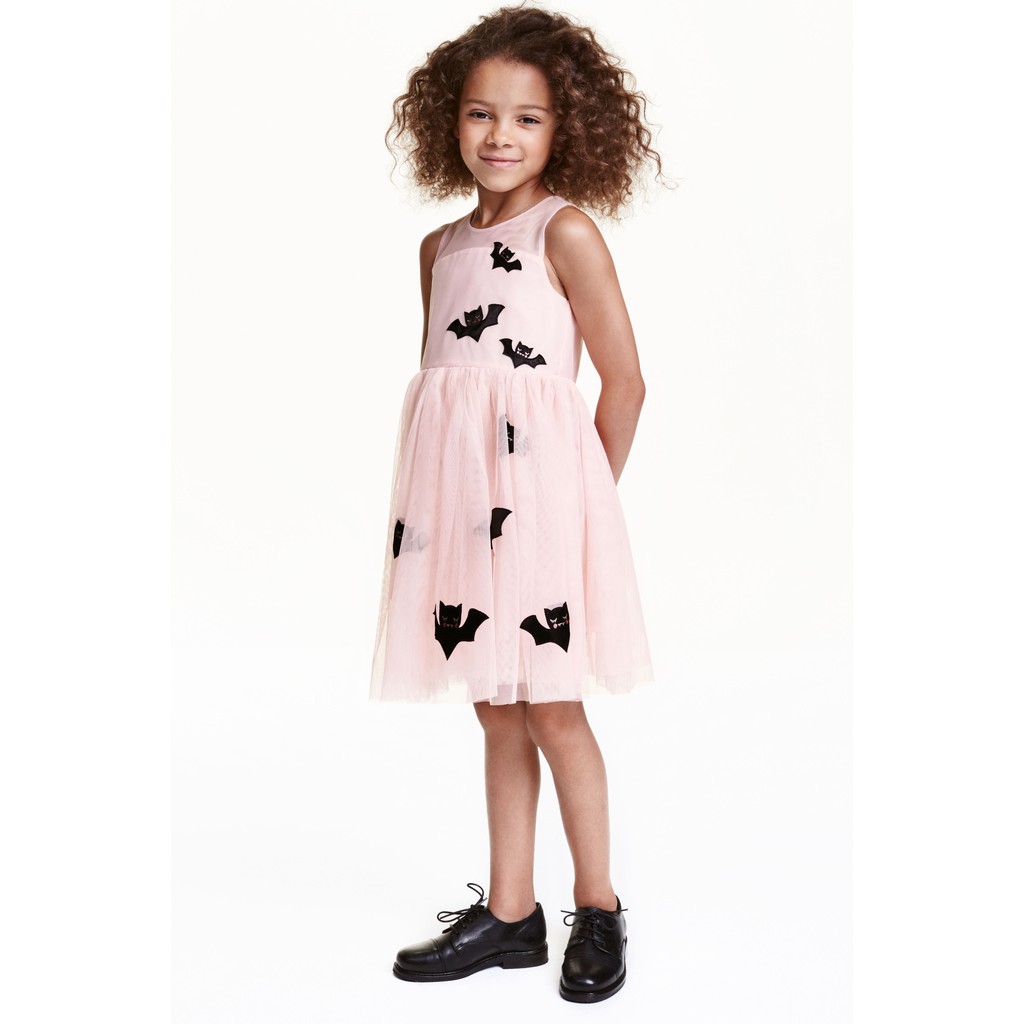 Đầm bé gái HM voan lưới hồng