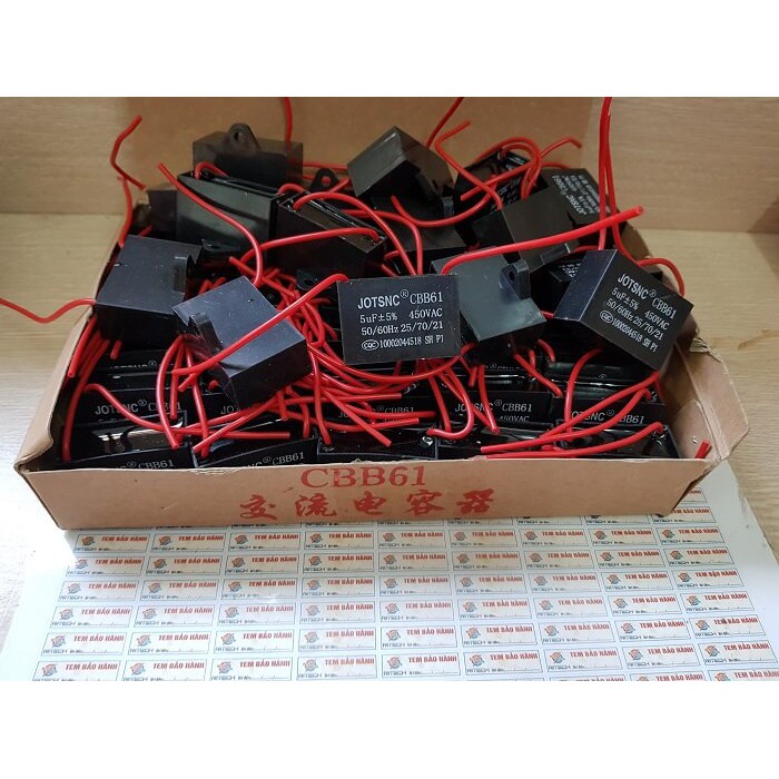 [Combo 3 chiếc] Tụ quạt 5uF 450V CBB61