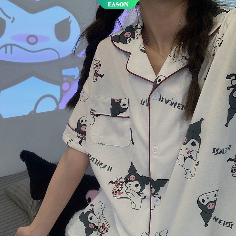 Bộ Đồ Ngủ In Họa Tiết Hoạt Hình Cinnamoroll Phong Cách Nhật Bản Dễ Thương Dành Cho Nữ