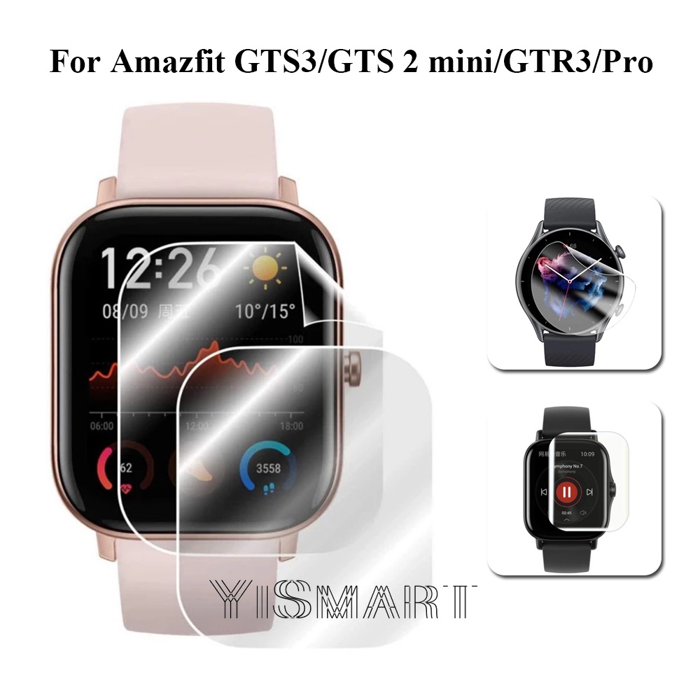 Miếng dán bảo vệ màn hình bằng TPU mềm dành cho đồng hồ thông minh Amazfit GTS 3 GTS3 GTS2 Mini GTR 3 Pro GTR3
