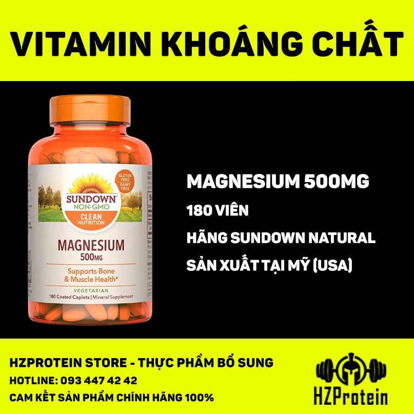 Mã 1010FMCGSALE1 giảm 10% đơn 250K] SUNDOWN MAGNESIUM 500MG - VIÊN UỐNG BỔ  SUNG MAGIE (180 VIÊN) | Shopee Việt Nam