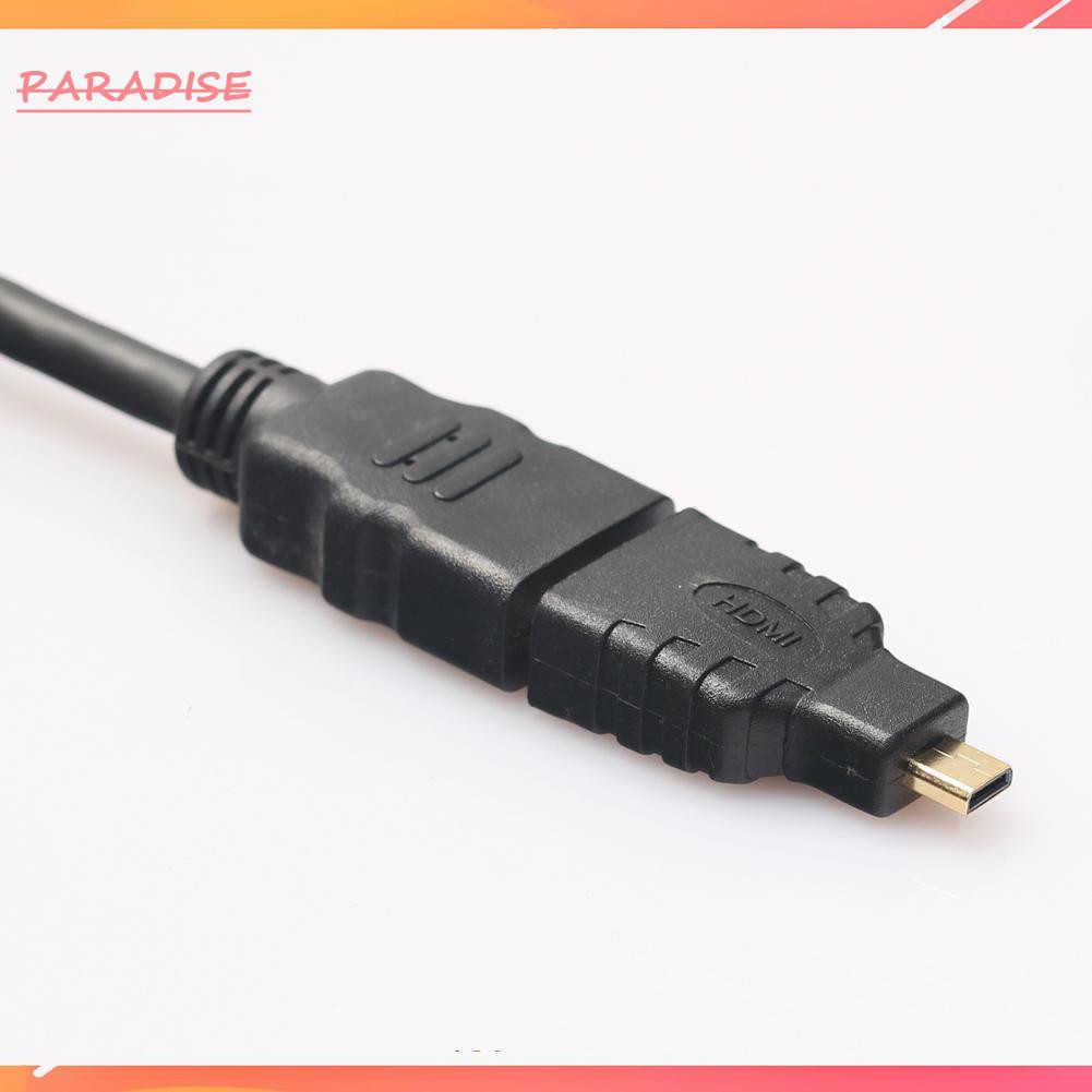 Paradise1 3 in 1 High Speed HDMI-compatible to Mini/Micro HDMI-compatible Adapter Cable for PC TV PS4