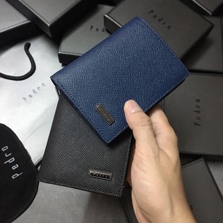 Ví ngắn đứng Pedro logo góc có ngăn để ảnh - V313