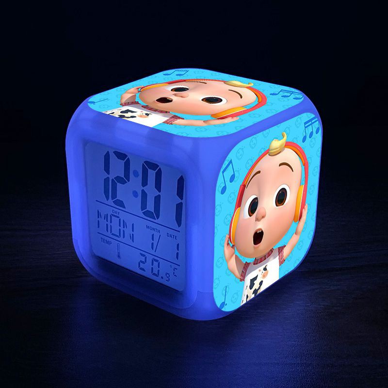 Cocomelon LED Alarm Clock Color Change Digital Luminous Kids Gift Home Decor