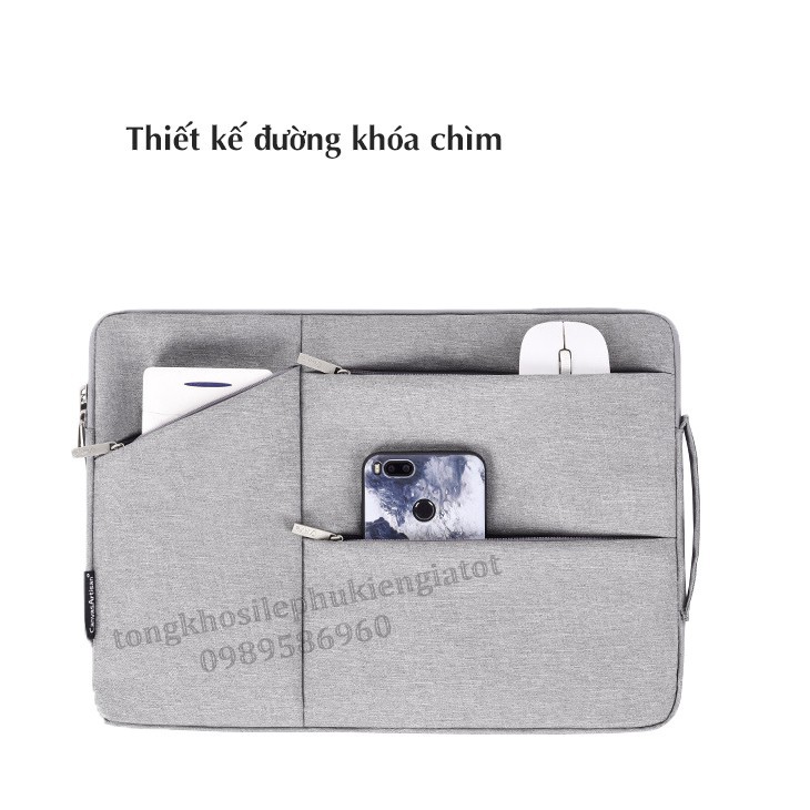 ☃Túi chống sốc Laptop Macbook cao cấp 11, 12, 13,3 14 15,6 inch ST02 II Bảo Hành 1 Năm Đựng Bao Da Nam Nữ 2020