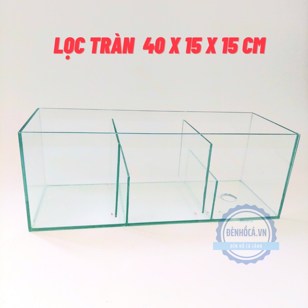 Lọc tràn bể cá bằng KÍNH 40cm cho hồ cá hồ thủy sinh