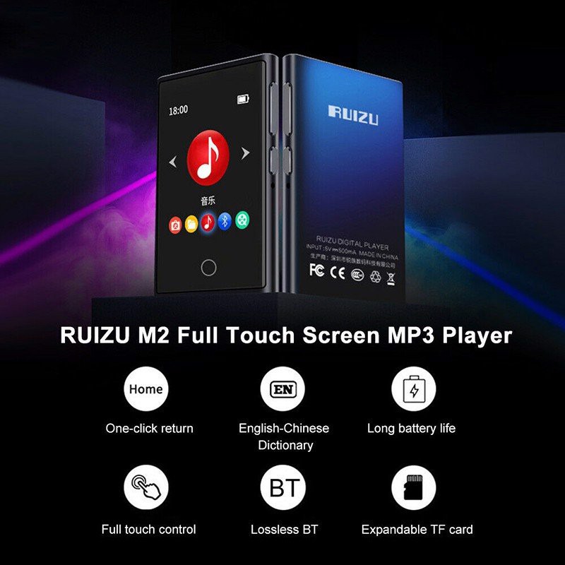 Máy Nghe Nhạc Lossless, Bluetooth, Màn Hình Cảm Ứng Ruizu M2  - Hàng Chính Hãng