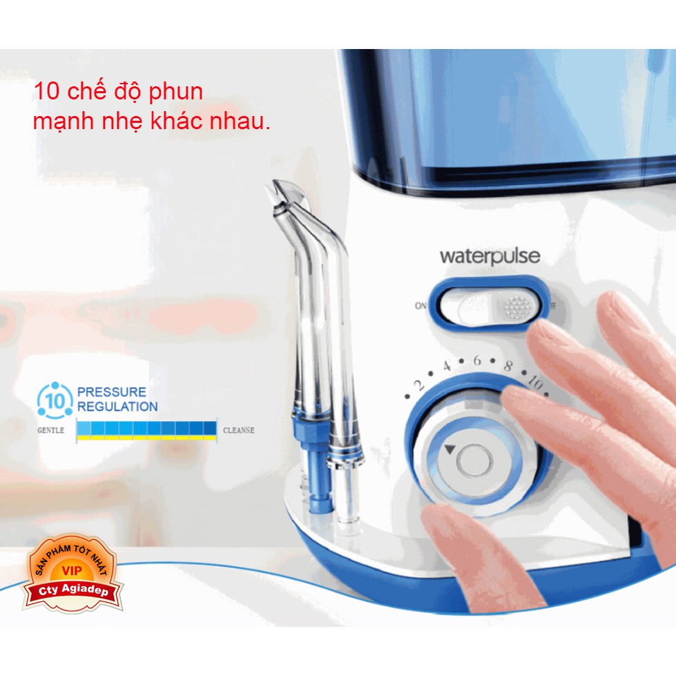 Máy tăm nước chăm sóc răng miệng hàng xịn Bản Châu Âu nhiều phụ kiện - Waterpulse Series 3