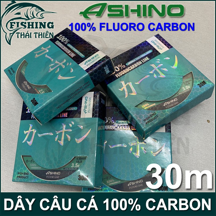 Dây Câu, Cước Câu Cá 100% Fluoro Carbon Ashino cuộn dài 30m