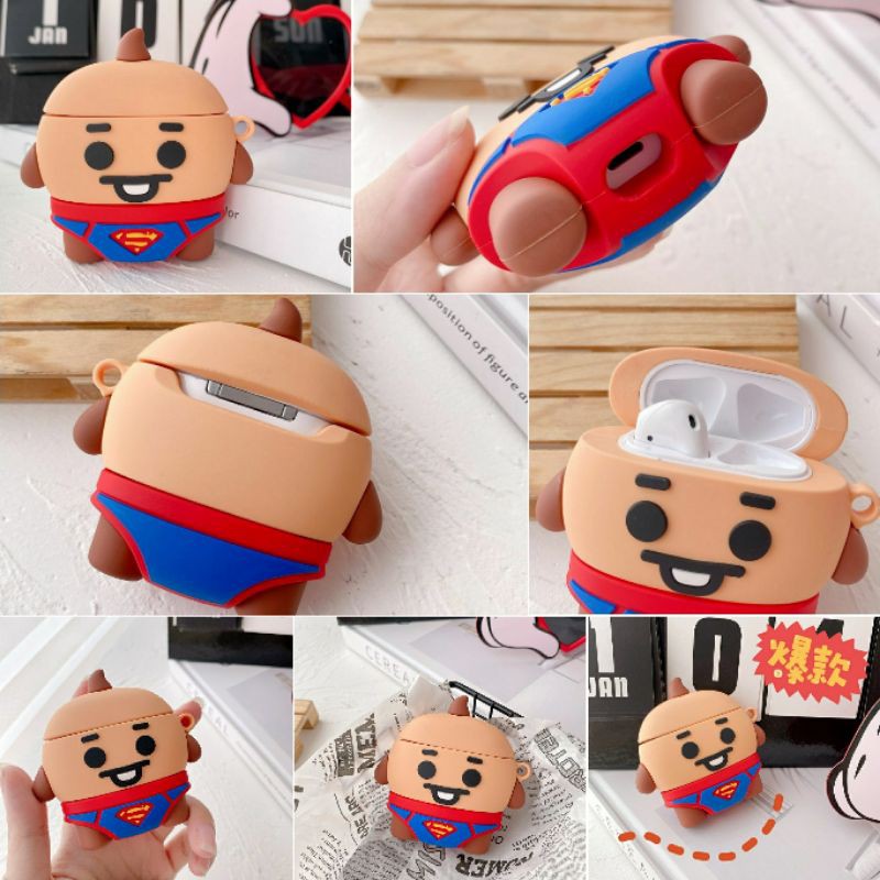 (Order 10 ngày) Case bảo vệ Airpods Pro/1/2/i9s/i10 shooky siêu nhân superman BT21/ bánh quy cookie