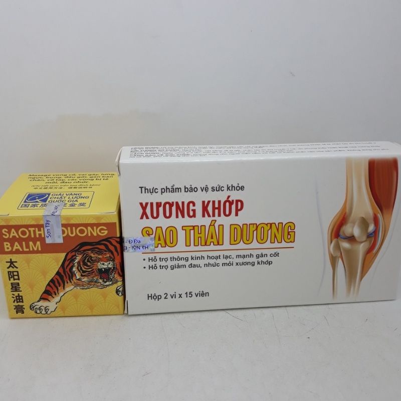 💥Viên xương khớp sao thái dương (hộp 2 vỉ×15 viên) và dầu cao hổ 🐅 Sao Thái Dương BLAM