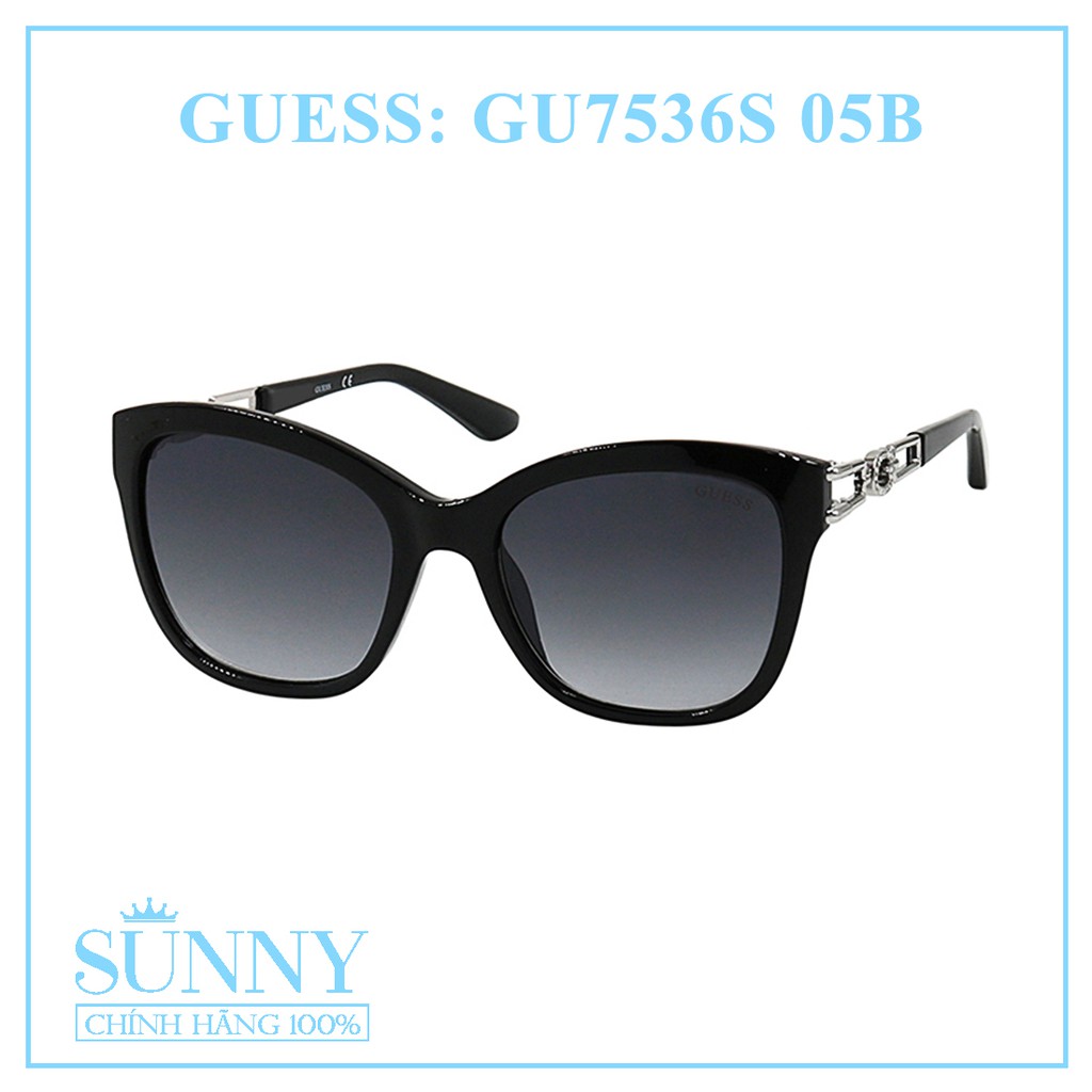 Kính mát thời trang Guess GU7536S nhiều màu chính hãng, thiết kế dễ đeo bảo vệ mắt
