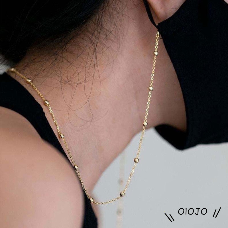 Dây đeo mắt kính đính hạt ngọc trai không để lại dấu hằn