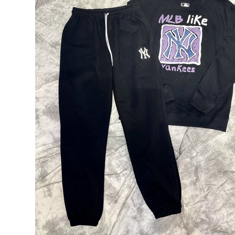 (HÀNG XUẤT XỊN) Quần dài đen bo nhỏ 1923 M//L//B LIKE BACK SQUARE PRINT SWEATSHIRTS BLACK  Made in V//N full-tag-code
