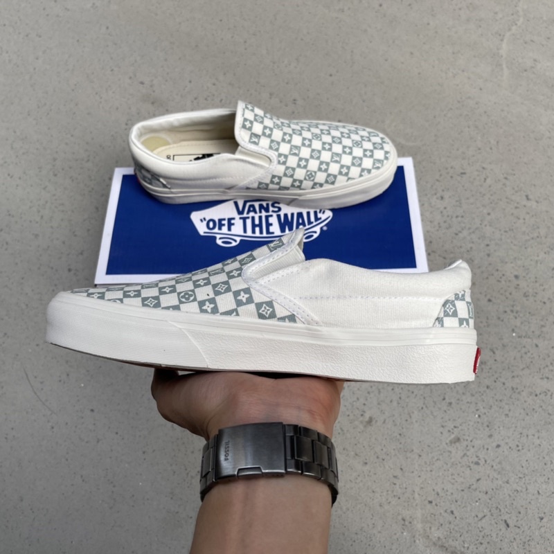 Giày Thể Thao Vanss LV Trắng Rêu Nam Nữ