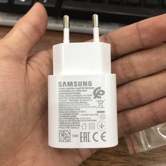 [Bh 1 đổi 1] ( Củ sạc + dây sạc ) Sạc siêu nhanh 25W Super Fast Charging Samsung Galaxy S10 / galaxy s10 plus / s10+