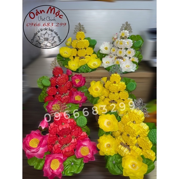 Oản mộc-  Tháp sen 5 tầng, 12 oản sen to