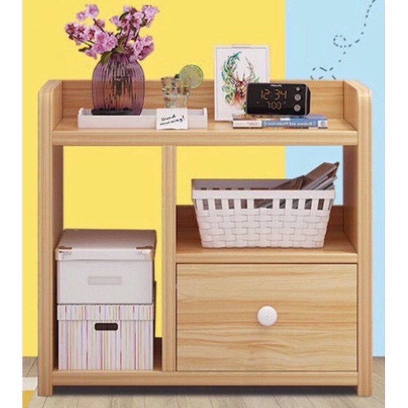 Tủ đầu giường gỗ MDF chống thấm chắc chắn 1-2 ngăn