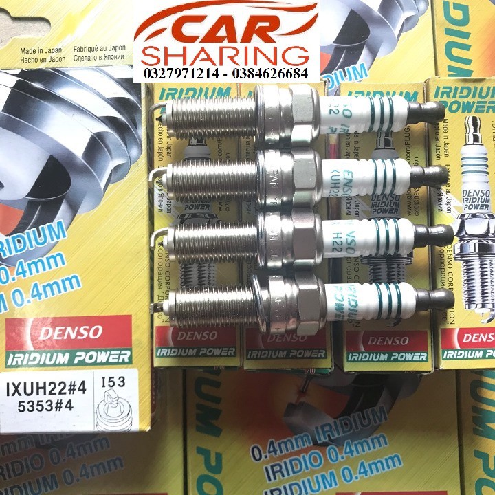 Bộ 4 cái Bugi Hyundai i10 , K3 , SOUL , I10 , Elantra , i30 ,cerato , Carens/ rondo , Accent, Avante, Rio Denso chân kim