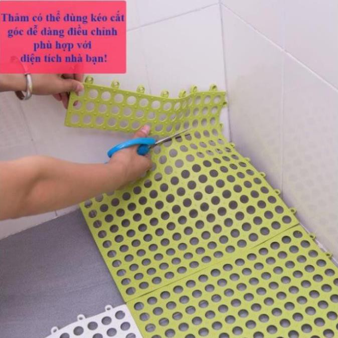 Tấm lót sàn,thảm nhựa lỗ kháng khuẩn,chống trơn,trượt kt30*30 cm sạch sẽ,thoáng mát,êm chân,an toàn cho trẻ