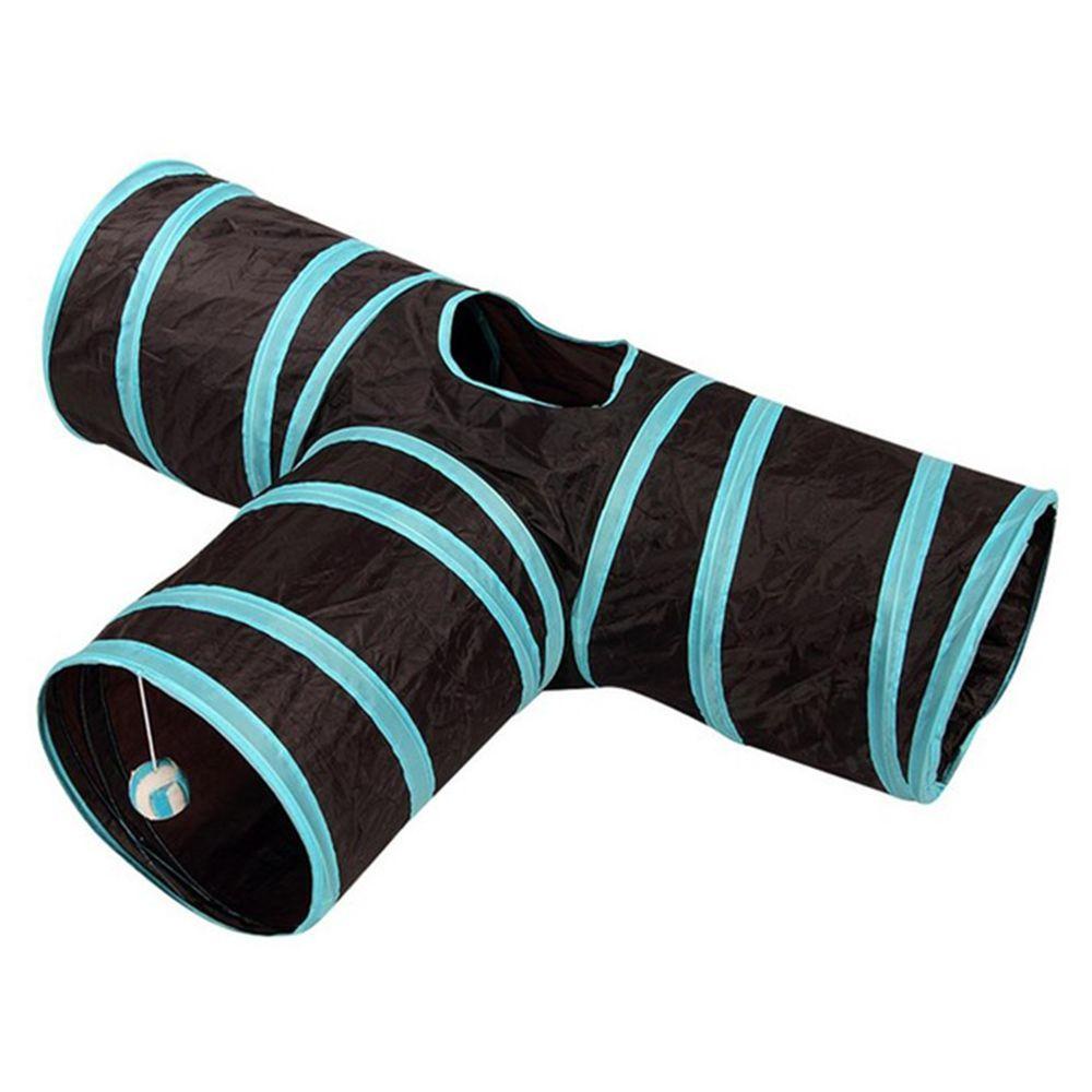 ☆YOLA☆ Funny Pet Long Tunnel Tube Interactive Hanging Ball Cat Exercise Toy Training Durable Hamster Small Animal Foldable Rabbit Play Product