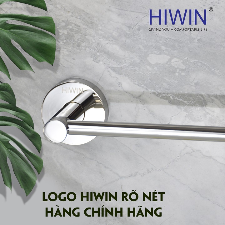Giá treo khăn, thanh vắt khăn đơn nhà tắm inox 304 mặt gương bóng HIWIN Y-5040