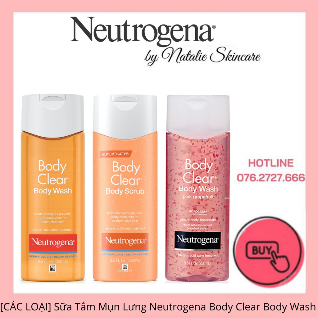 Sữa Tắm Loại Bỏ Mụn Cơ Thể Neutrogena Body Clear