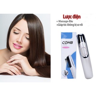 Lược chải thẳng tóc bằng điện và massage đầu. Giúp tóc không bị sơ,rối máy nhỏ gọn chạy pin rất tiện lợi