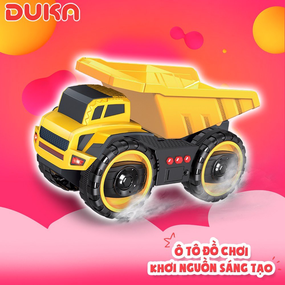 Đồ Chơi Duka: Xe Công Trình Có Nhạc, Đèn - Xe Ben