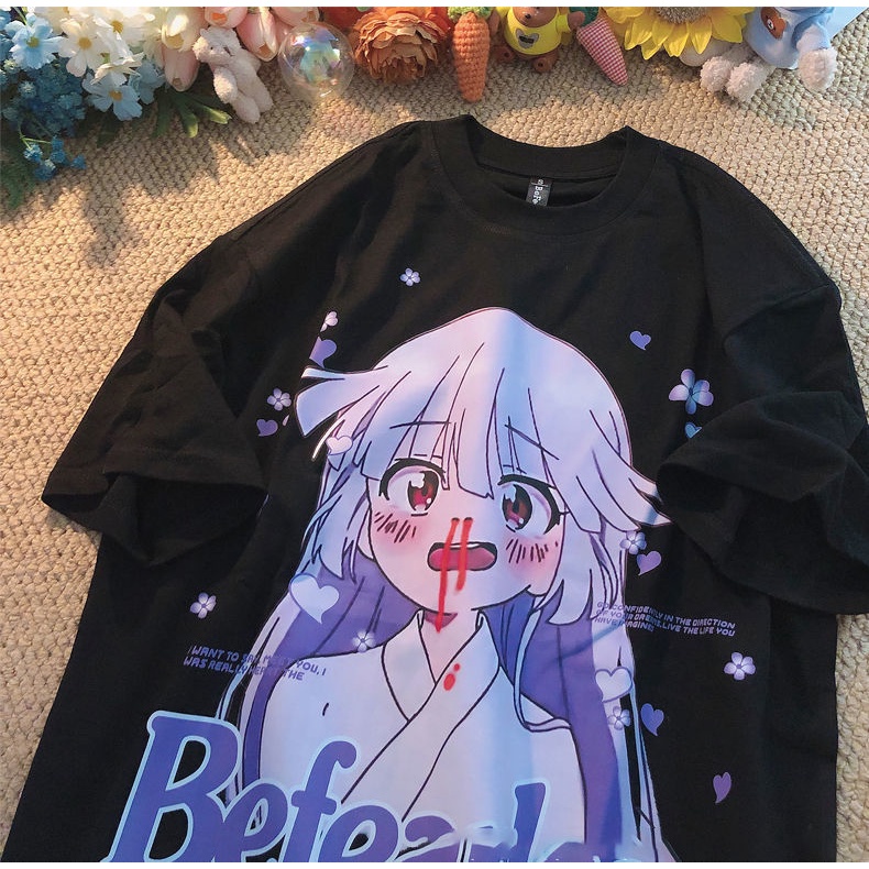 Áo Thun Tay Ngắn In Hình Nhân Vật Anime Thời Trang Mùa Hè Dành Cho Cặp Đôi