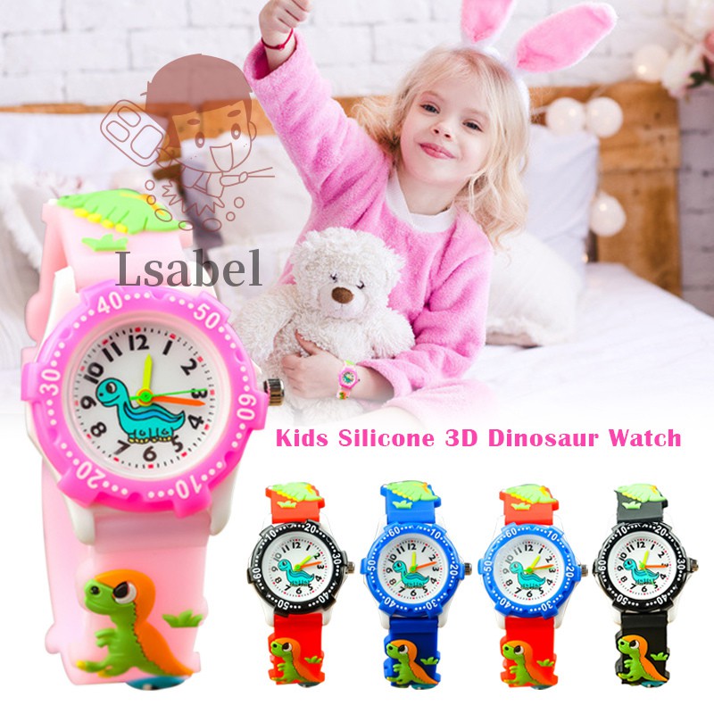Đồng hồ đeo tay bằng Silicon họa tiết khủng long 3D đáng yêu dành cho em bé | BigBuy360 - bigbuy360.vn