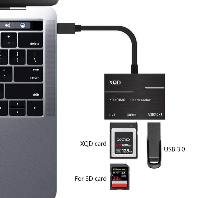 Đầu Đọc Thẻ Nhớ Tốc Độ Cao Usb 3.0 Loại C Sang Xqd / Sd