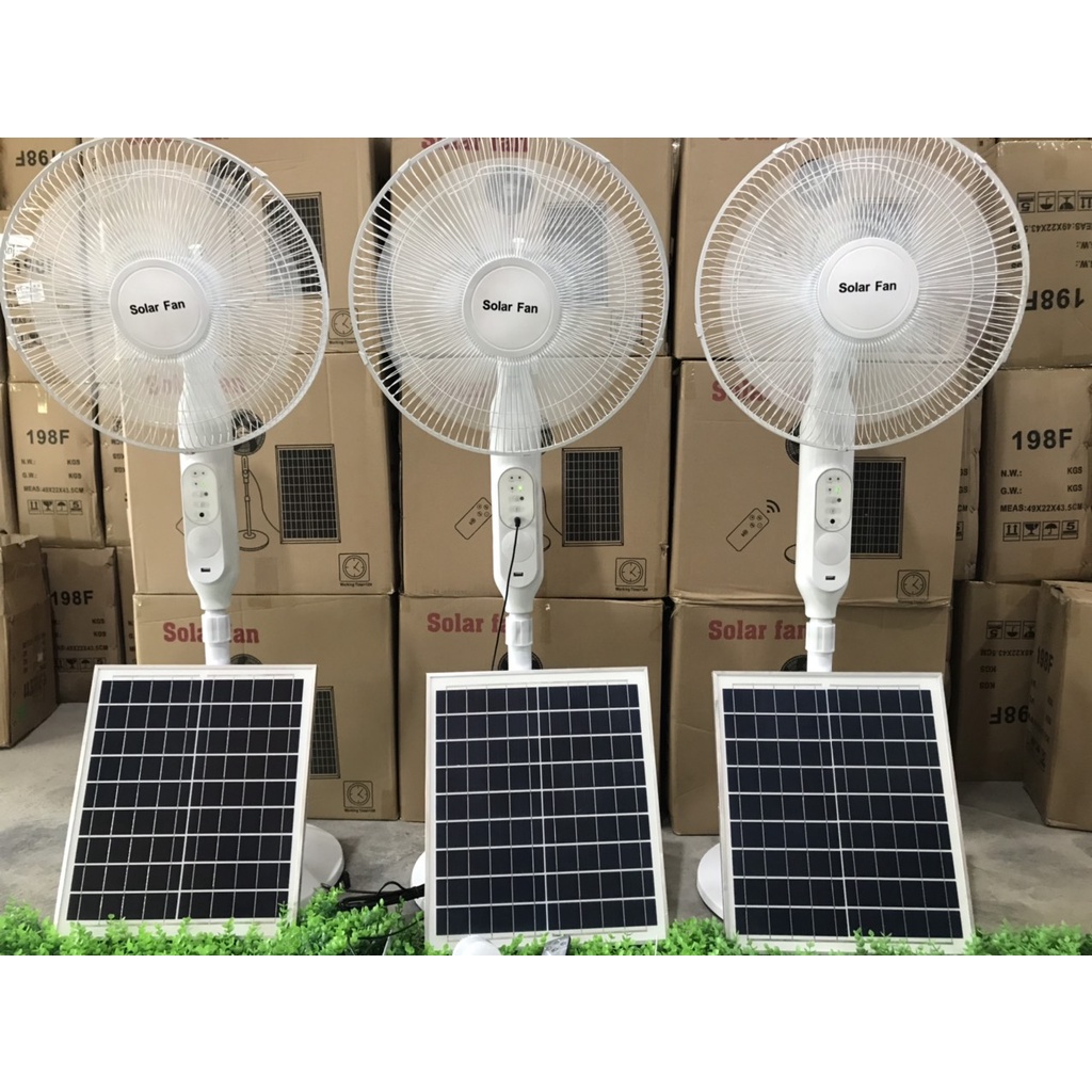 Quạt năng lượng mặt trời Tích điện Solar Fan HS-198F