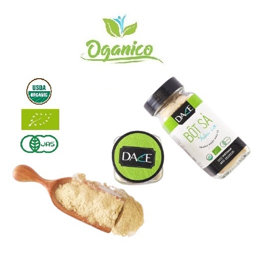 Bột sả hữu cơ Dace 40g xuất khẩu Nhật Mỹ Châu Âu - Organic dry Lemongrass  powder Dace 40g