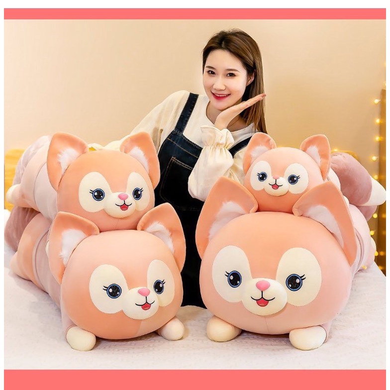 Gấu Bông Hồ Ly Đuôi Chồn, gối ôm cáo Cực trend Thú Nhồi Bông Búp Bê Siêu Dễ Thương