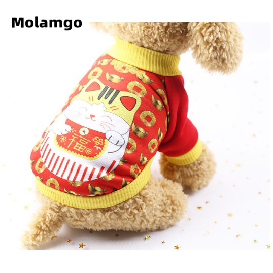 Sườn Xám Họa Tiết Hoa Xinh Xắn Cho Thú Cưng