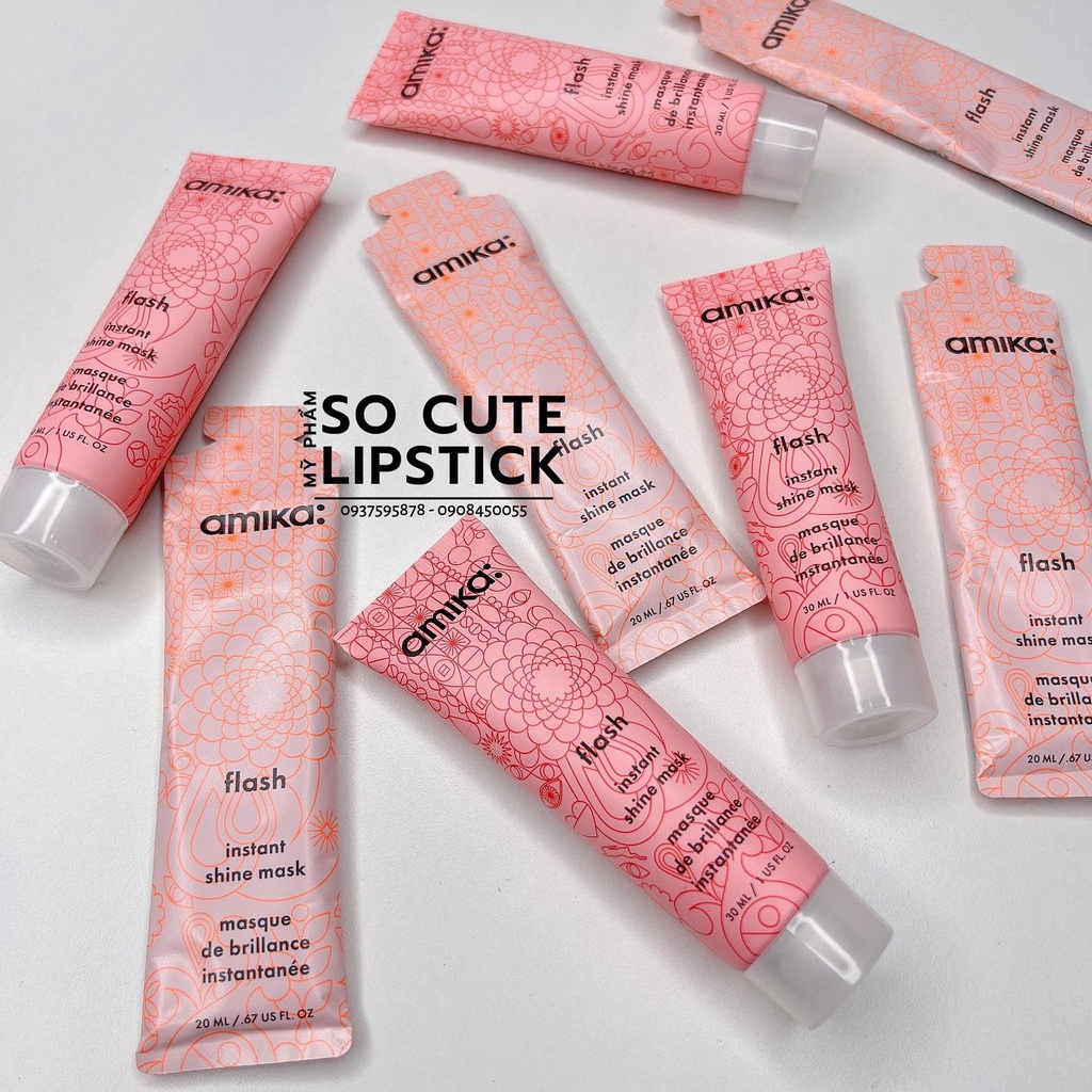 [Sample 20ml] Mặt Nạ Phục Hồi Tóc Khô Xơ Amika Flash Instant Shine Mask