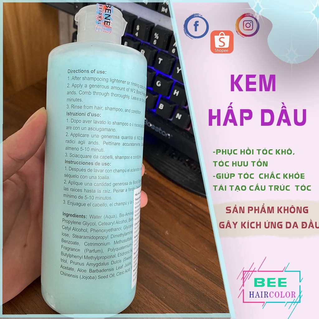 Hấp dầu 60s Phục hồi ( 400ml ) , tái tạo cấu trúc tóc  [ mềm mượt , bóng tóc ]