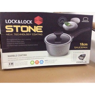 Nồi Lock&Lock Stone 18cm vân đá 1tay cầm