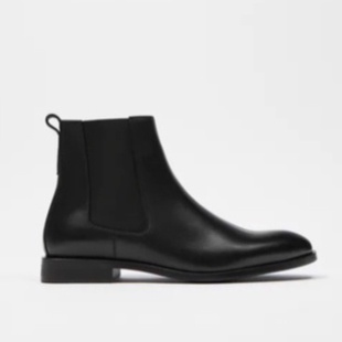 Giày Chelsea boots thời trang nam cao cổ da bò nguyên tấm tăng 3.5cm chiều cao