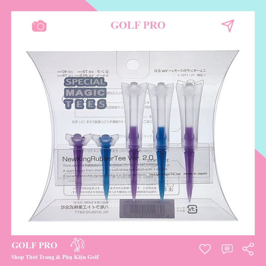 Tee golf nhựa cao cấp chắc chắn có cả 2 loại cao thấp tiện lợi GOLF PRO TH003