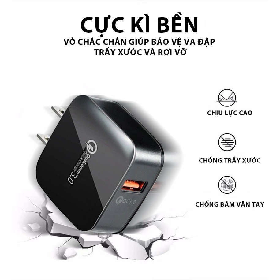 Cốc sạc nhanh Cát Thái hỗ trợ QC3.0 củ sạc YSY-6040 an toàn ổn định nhỏ gọn dễ dàng mang theo