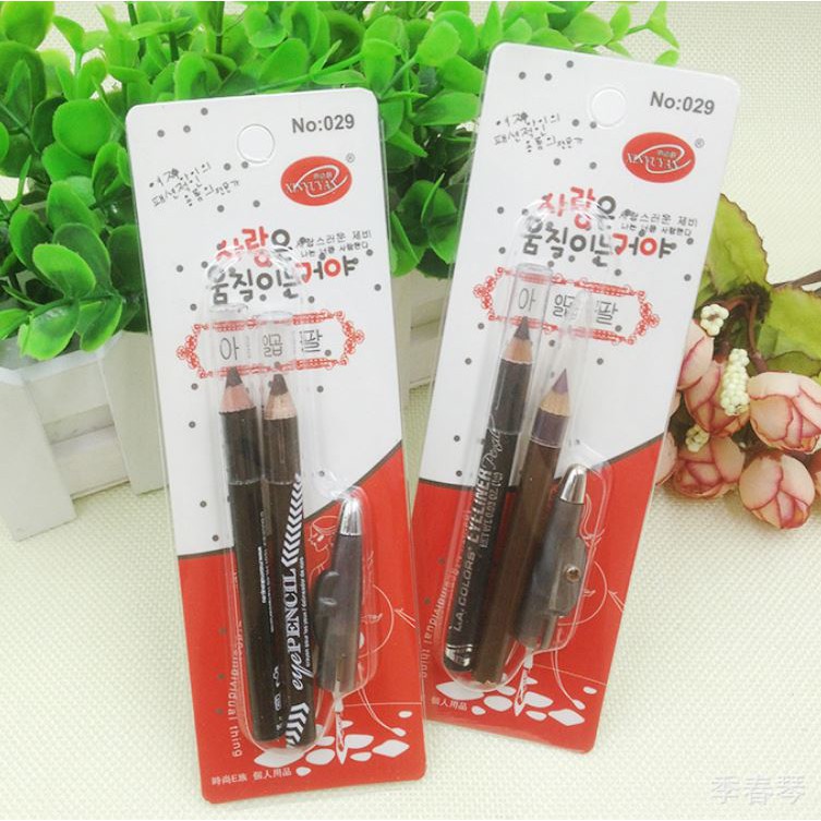 Bộ 2 cây chì kẻ mày kèm dụng cụ gọt chì 🍀 Clovershop68 🍀 | BigBuy360 - bigbuy360.vn