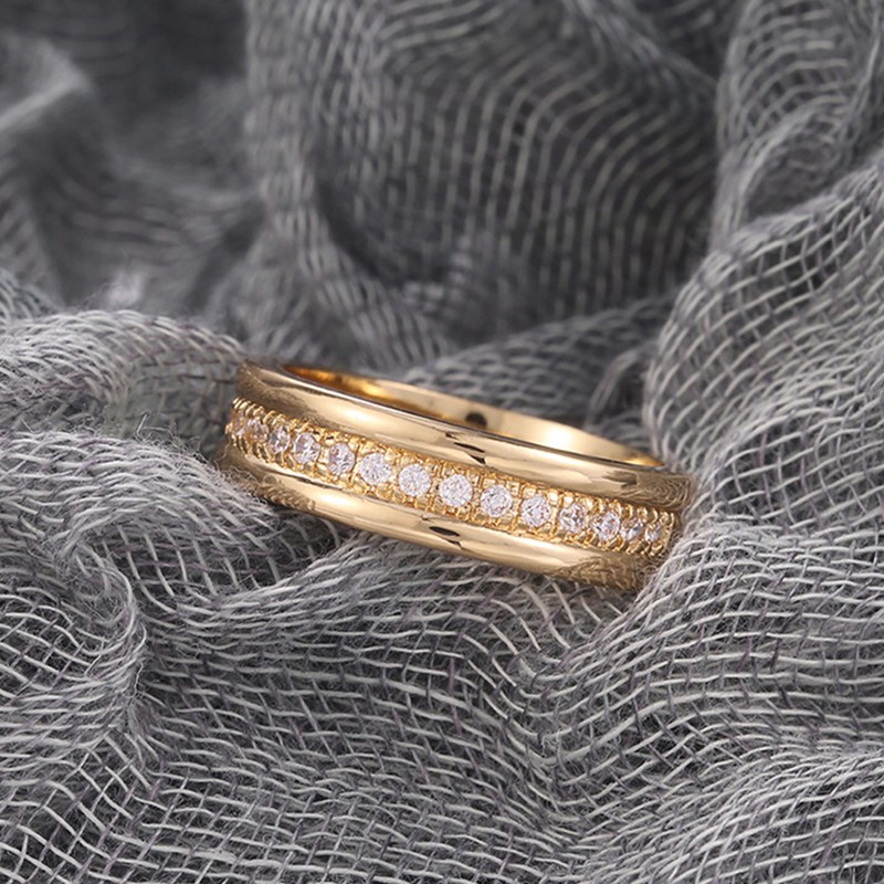 Nhẫn Đính Đá Sapphire Trắng Thiết Kế Đơn Giản Thời Trang Cho Nữ