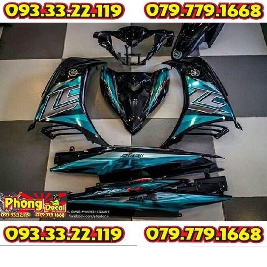 Tem Rời Ex 135 LC Dán Dàn Áo Đen Phối Xanh