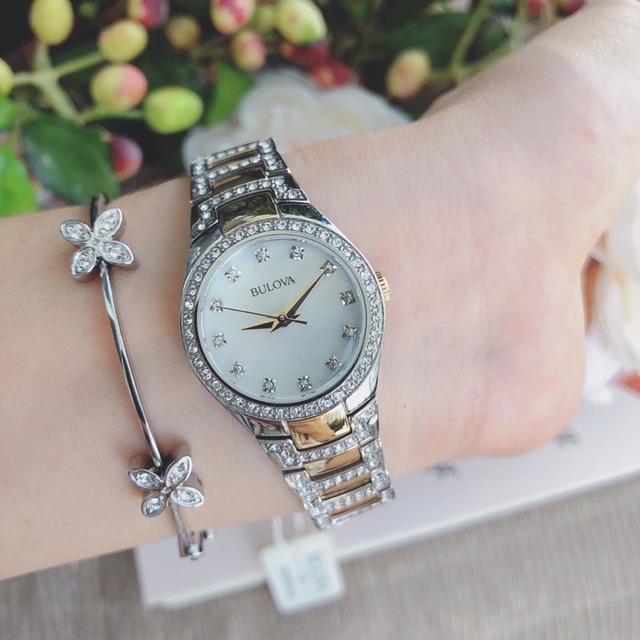 Đồng hồ nữ Bulova 98L198 demi gold sang trọng size 24,5mm chính hãng | BigBuy360 - bigbuy360.vn