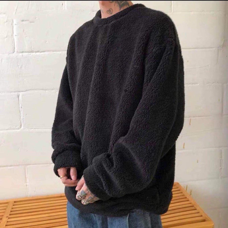 [ Mã 12FASHIONSALE1 giảm 10K đơn 50K ] Áo khoác nam nữ nỉ trơn mặt bông unisex cổ tròn 3 màu | BigBuy360 - bigbuy360.vn