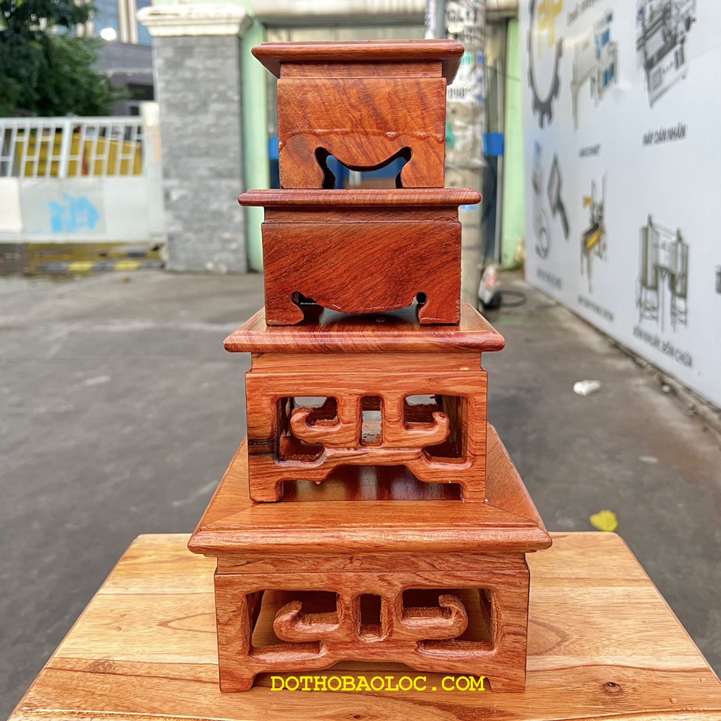Đôn gỗ hương kê tượng chắc chắn bền bỉ 2 cỡ