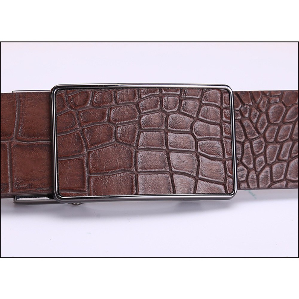 ( Hàng chất - Gía Ngất ) Dây nịt da vân cá sấu xịn - Khóa tự động phủ da nguyên miếng Hàng Hiệu