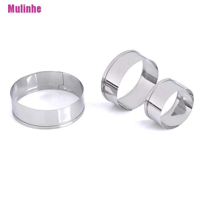 Bộ 3 Khuôn Cắt Bánh Quy Hình Tròn Bằng Thép Không Gỉ